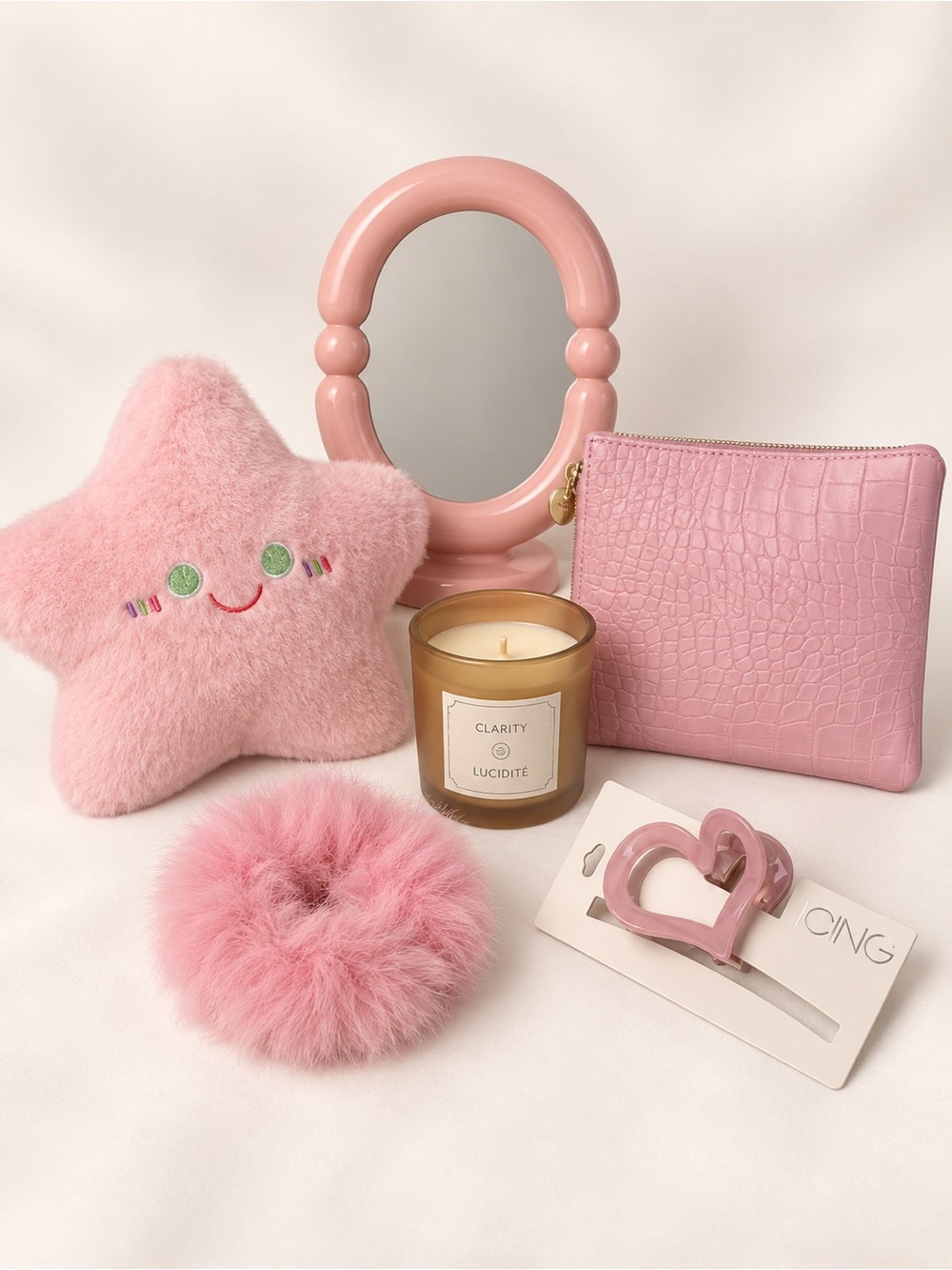 Pink Star Plush & Accessory Gift Set - Kids Accessories